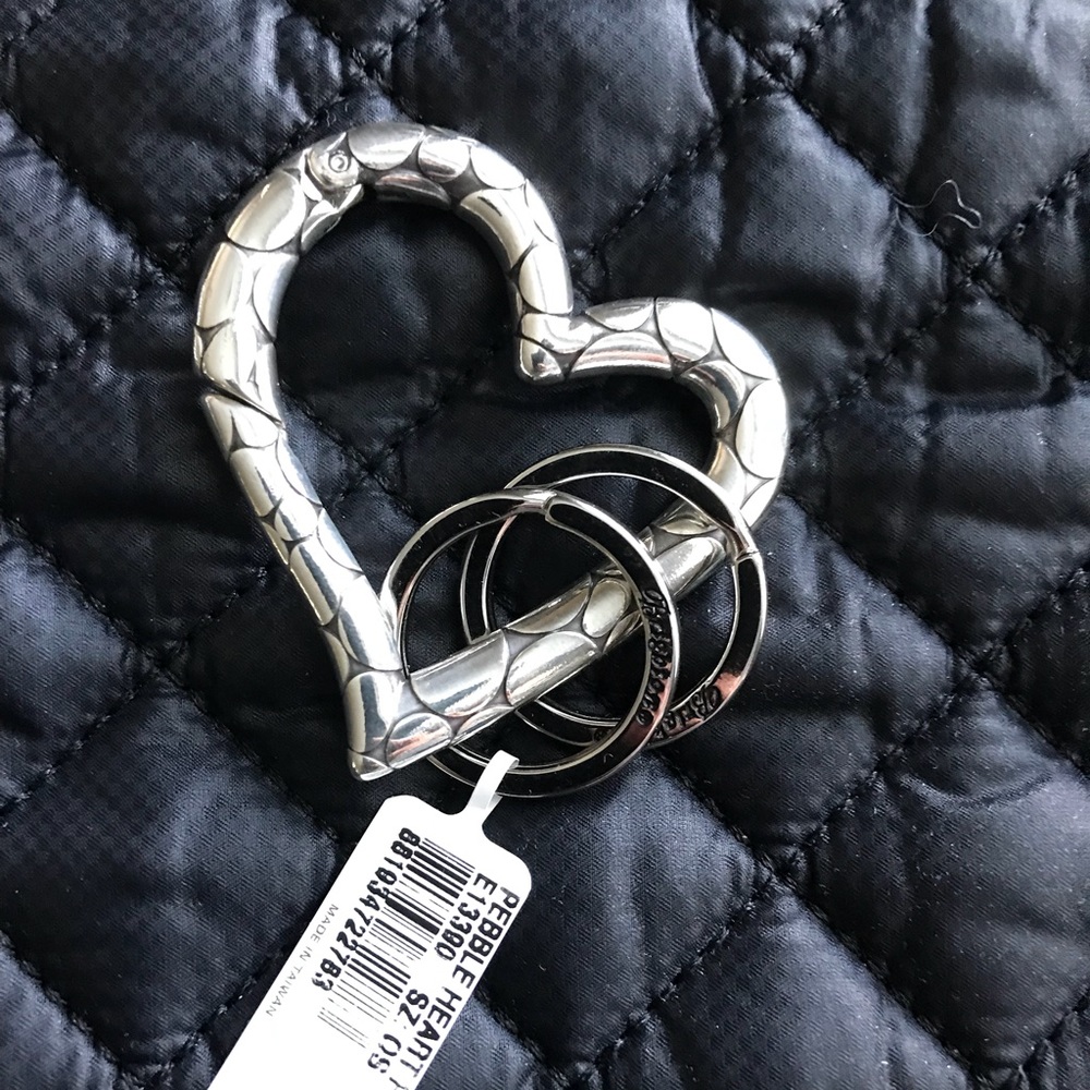 NWT Brighton Pebble Heart Keychain Sold Out!